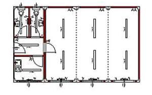 Großraum mit Flur /2 WC /Küche
