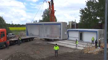 13 x 10 m Büroanlage Besucherzentrum Hamburg
