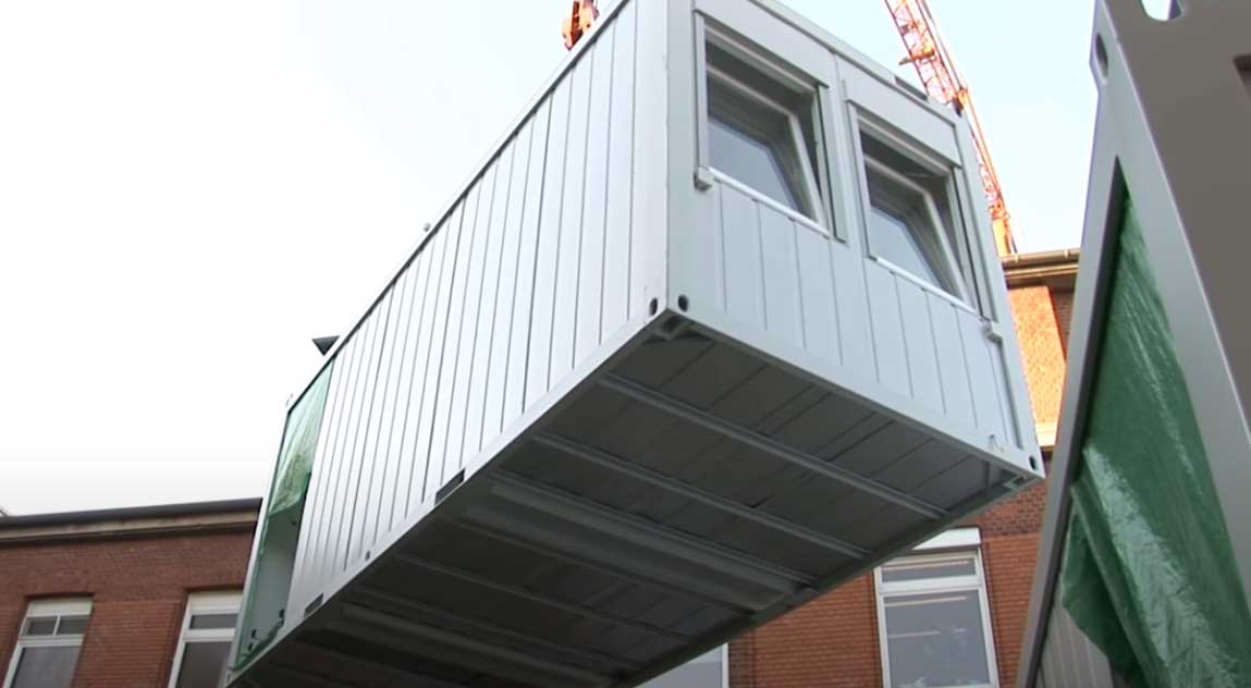 13 x 10 m Büroanlage Besucherzentrum Hamburg